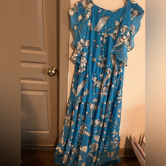 Women’s blue maxi dress Brand Taylor size 16 - Picture 6 of 6
